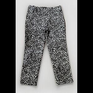 TAHARI VTG LEAPORD PRINT Elastic Waist SZ 14 Pants VTG UEC RARE